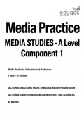 Eduqas A-Level Media Studies Component 1: 2027 Practice Papers 5-Pack